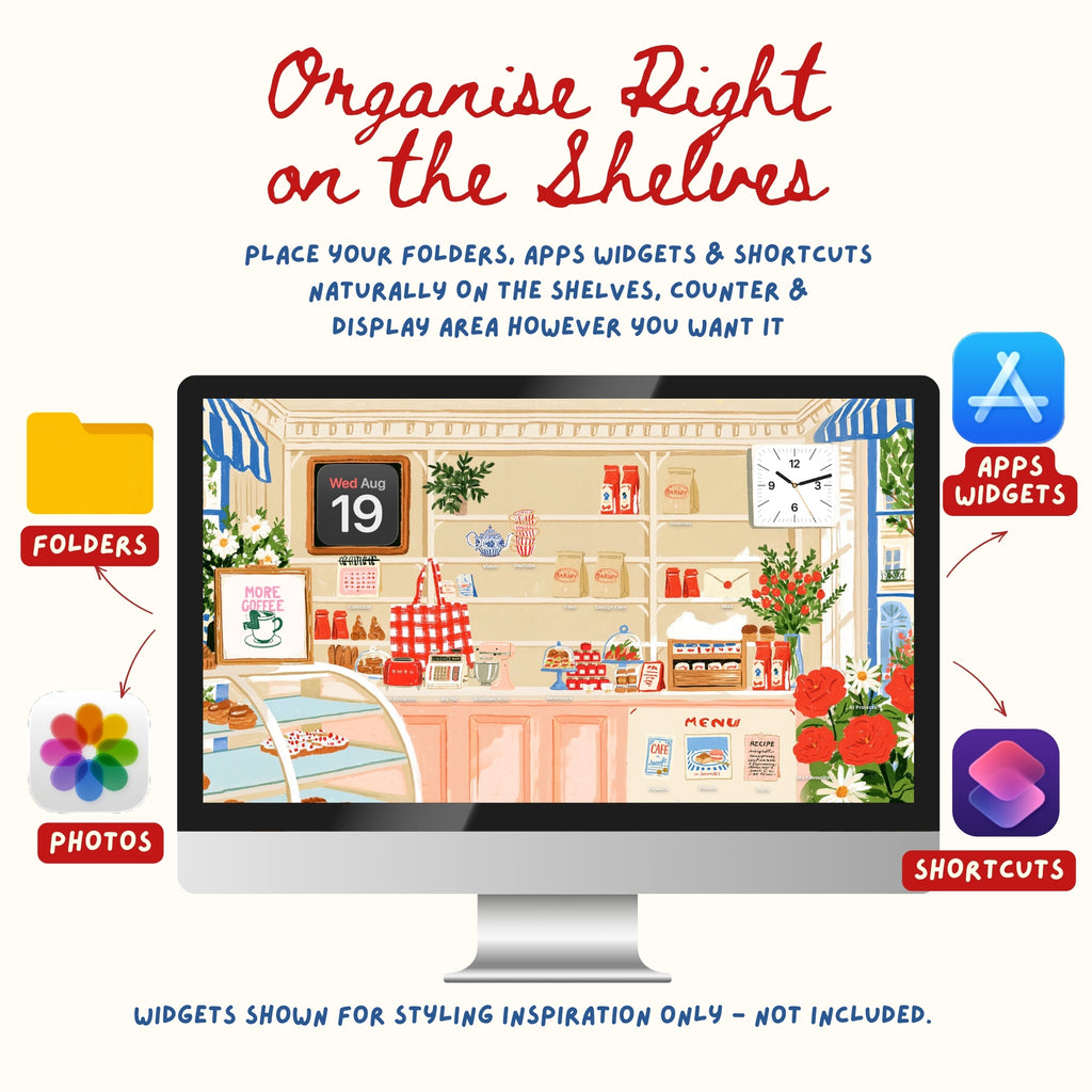 Petite Patisserie Desktop Organiser | 99 Icons + 5 Wallpapers