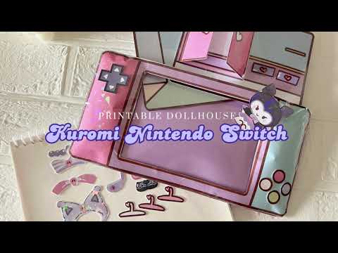 Paper Printable featuring Kuromi Squishy Dollhouse in Nintendo Switch | Personal Use only